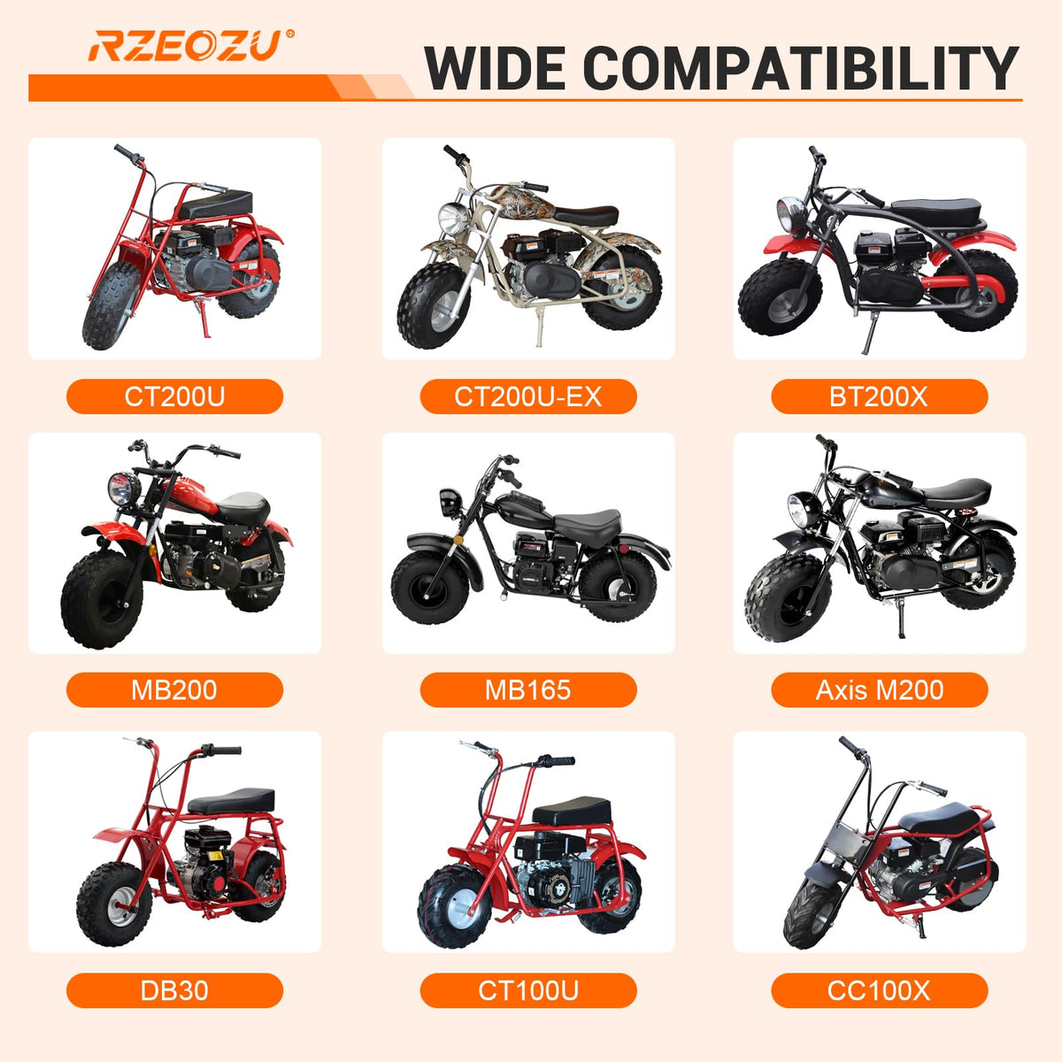 RZEOZU clutch cover installed on mini bike improving safety