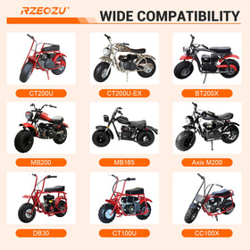 RZEOZU clutch cover installed on mini bike improving safety