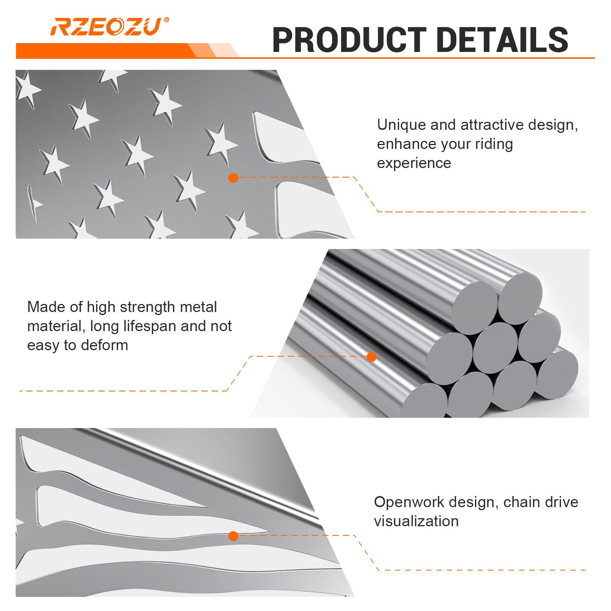 RZEOZU clutch cover protecting chain in mud for debris defense
