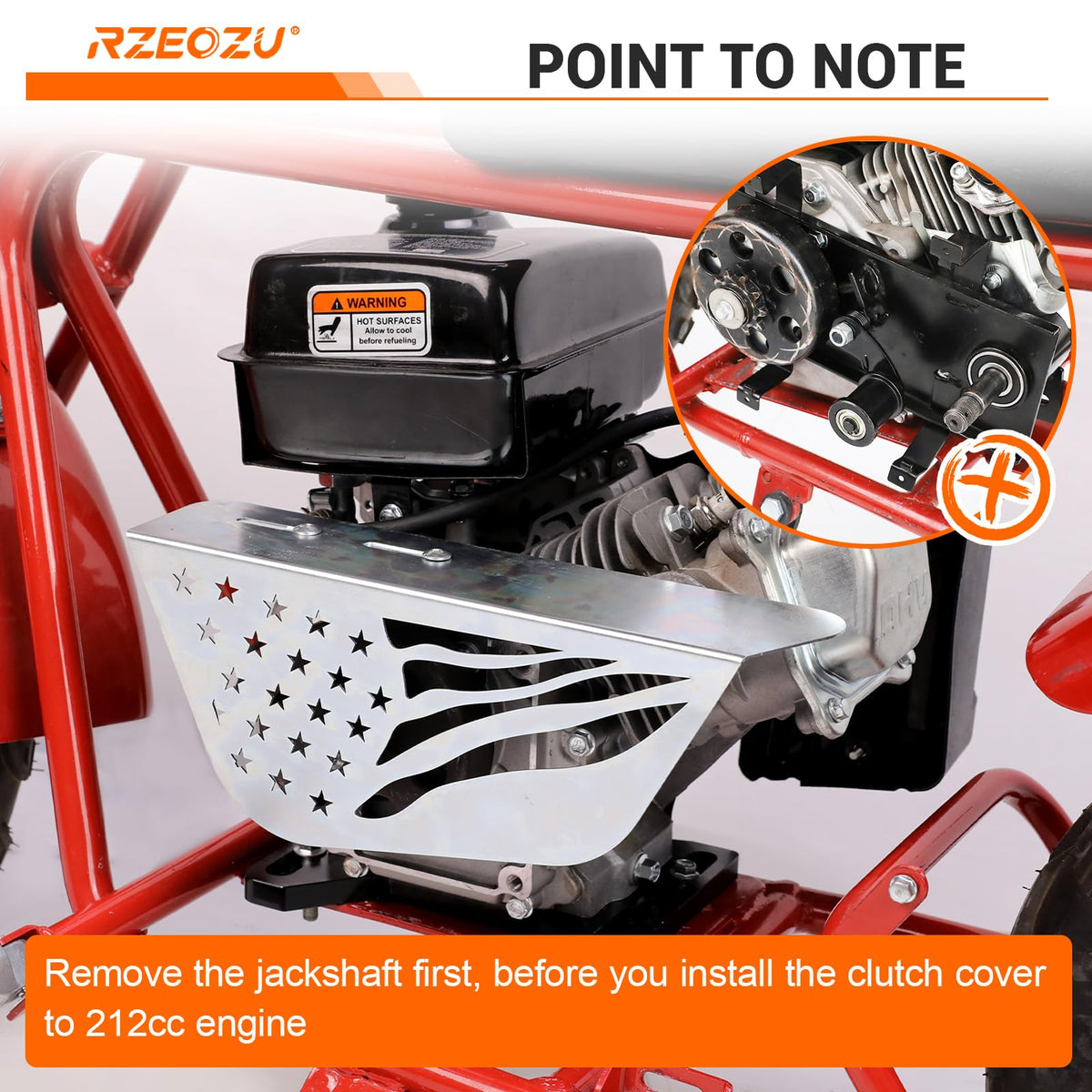 RZEOZU clutch cover scale next to ruler highlights size accuracy