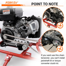 RZEOZU showing sprocket clearance for correct chain line adjustment