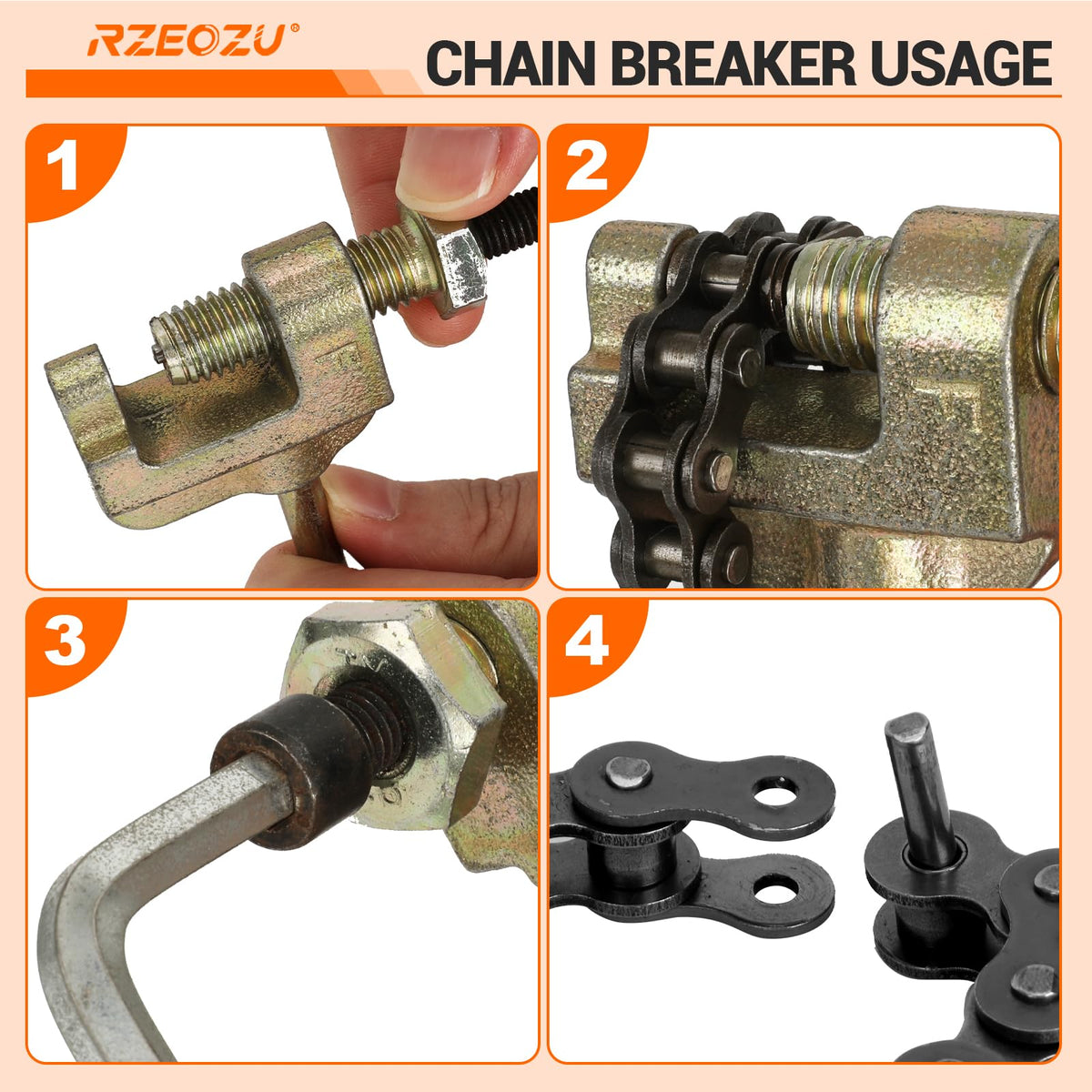 RZEOZU chain wet-condition demo showing corrosion resistance benefit
