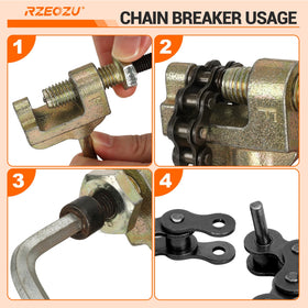 RZEOZU chain wet-condition demo showing corrosion resistance benefit