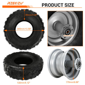 RZEOZU closeup of diamond tread improving grip on loose surfaces