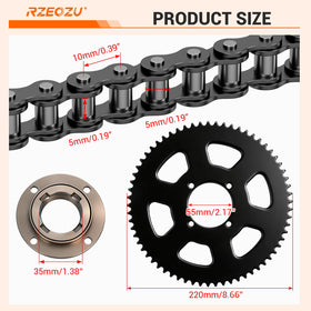 RZEOZU flywheel adapter with bolts and nuts, simplified fitting to motor