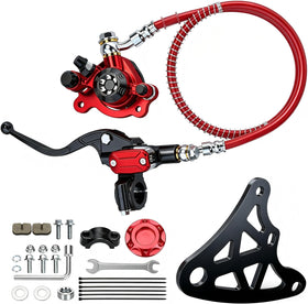 RZEOZU front assembly packaging showing complete hydraulic brake kit and easy identification