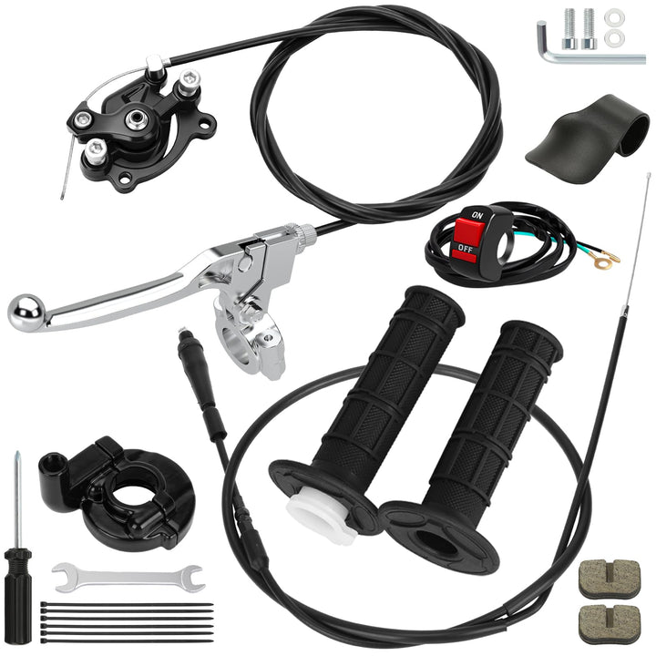 RZEOZU full kit packaging showing included throttle and brake parts and quick identification benefit