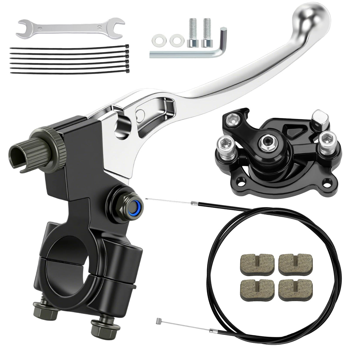 RZEOZU front packaging showing full rear disc brake kit and contents benefit clarity
