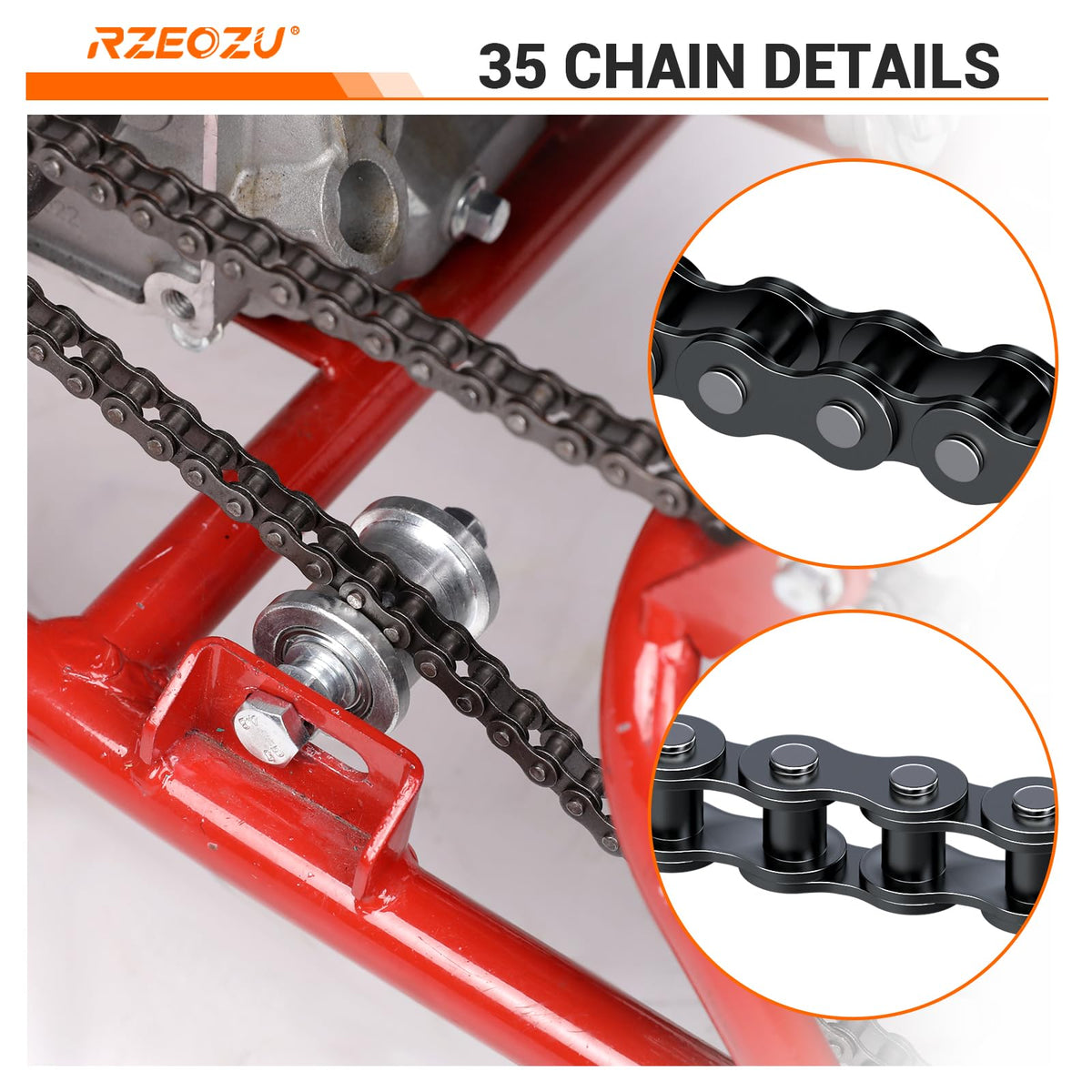 RZEOZU installed on a Coleman CT100U mini bike demonstrating correct fitment