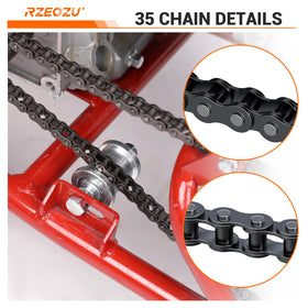 RZEOZU installed on a Coleman CT100U mini bike demonstrating correct fitment