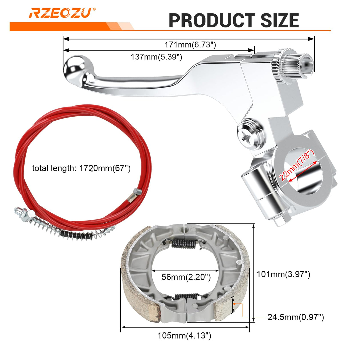 RZEOZU laid-out kit displaying all components for an organized installation overview