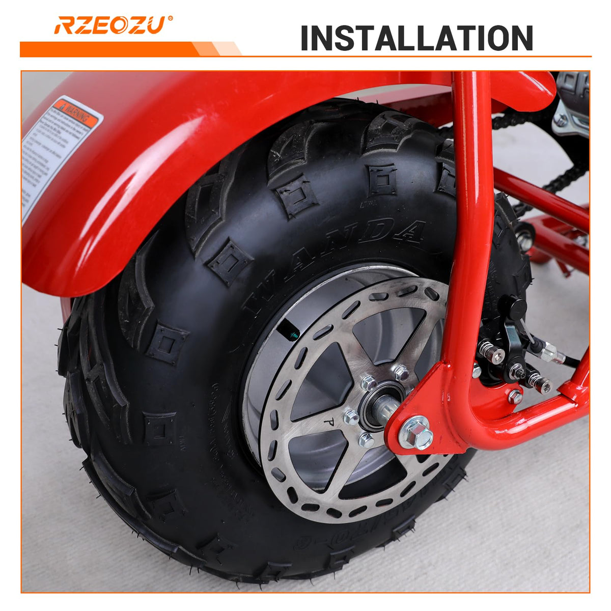 RZEOZU lifestyle image on rough trail illustrating grip and stability