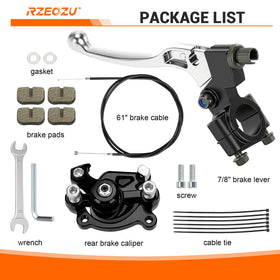 RZEOZU lifestyle shot on offroad minibike showing kit in real use for rider confidence