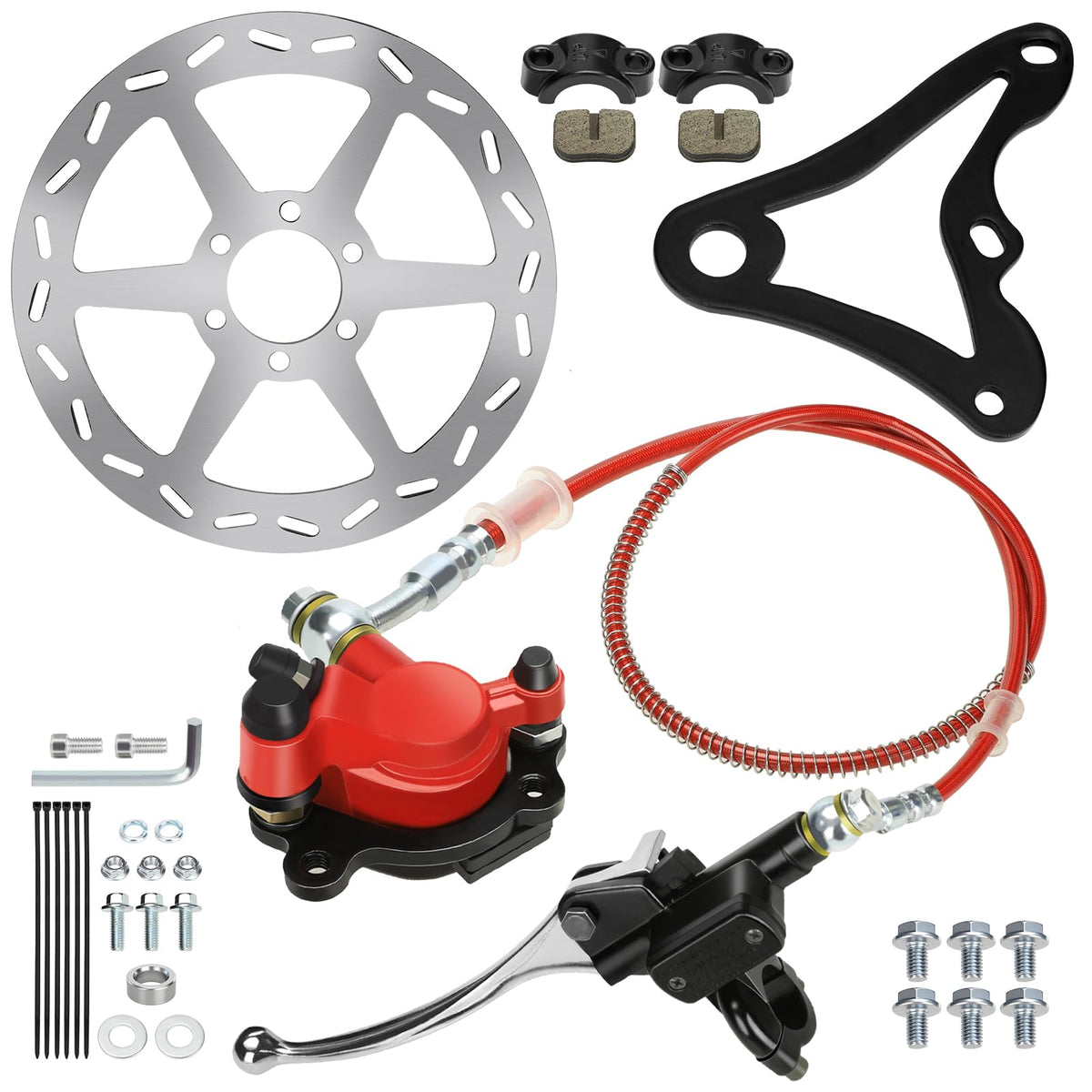 RZEOZU front assembly showing caliper and improved stopping power