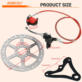 RZEOZU mounted on minibike rear illustrating enhanced braking performance