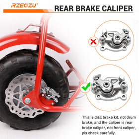RZEOZU mounted on minibike rear wheel showing direct-fit durability