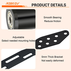 RZEOZU mounting hardware laid out for quick assembly and secure fit