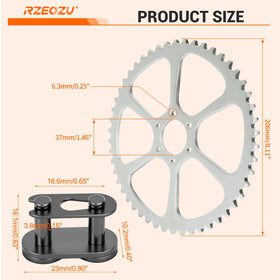 RZEOZU view of 6-bolt mounting holes showing correct bolt circle benefit