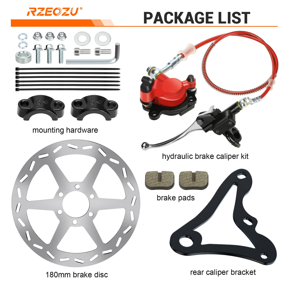RZEOZU packaging and included parts ready-to-install for convenience