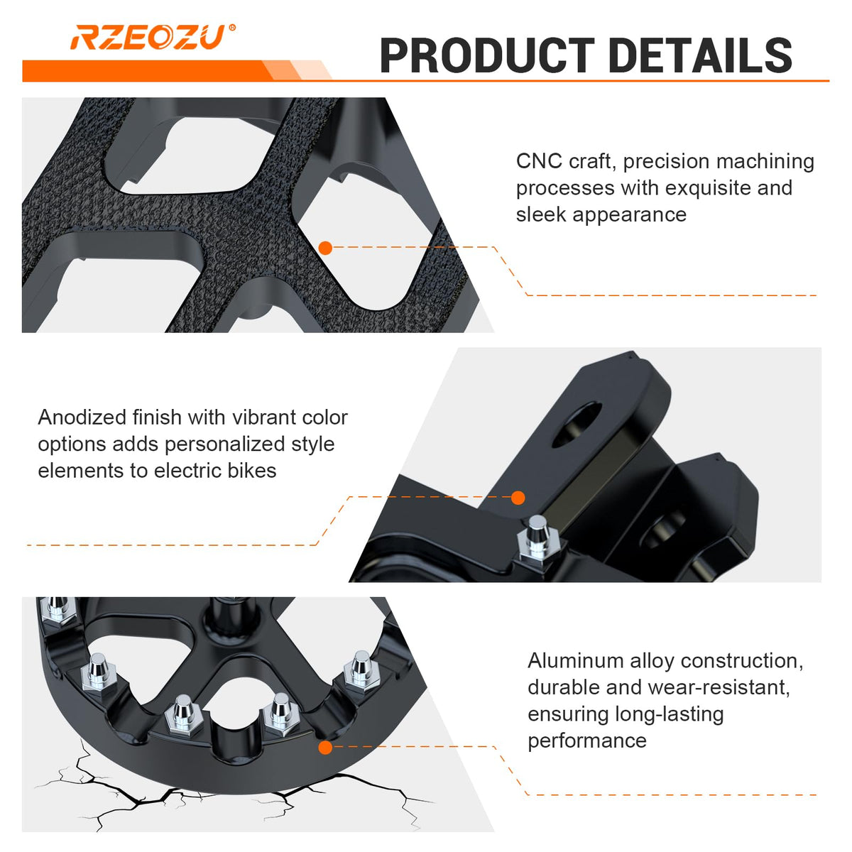 RZEOZU replaceable tooth assembly illustrating serviceable traction components