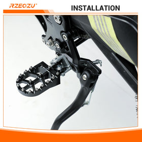 RZEOZU peg beside boot showing scale and increased support for long rides