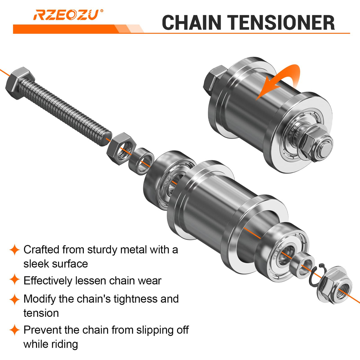 RZEOZU chain beside ruler for precise measurement and custom length cutting