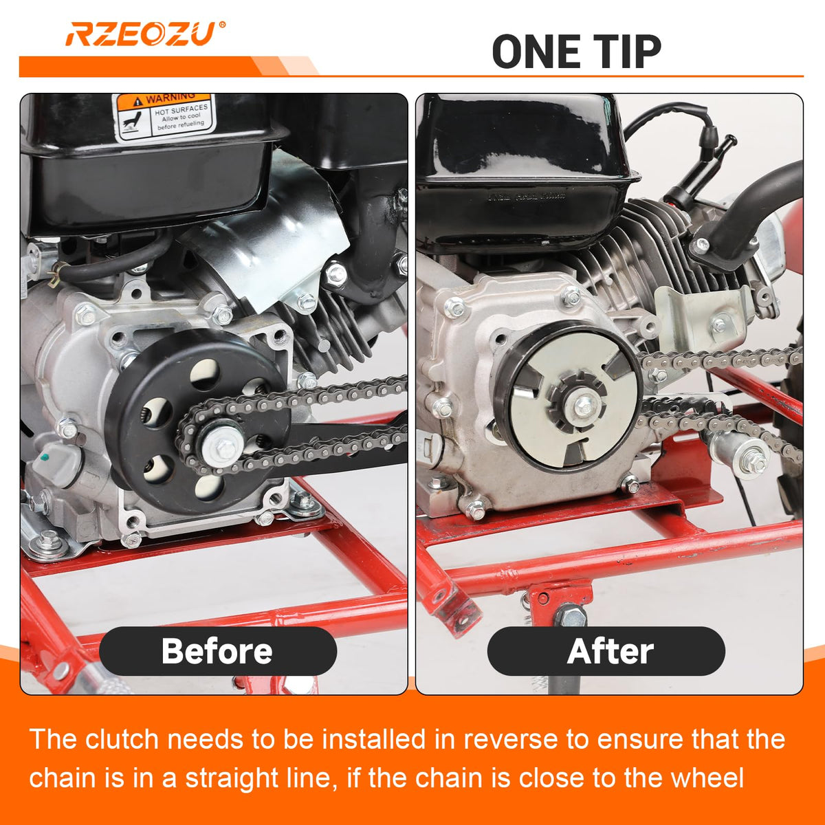 RZEOZU scale comparison with sprocket highlighting compact size for simple integration