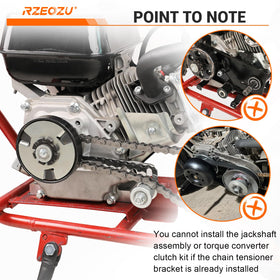 RZEOZU side profile mounted on frame demonstrating proper chain guidance and stability