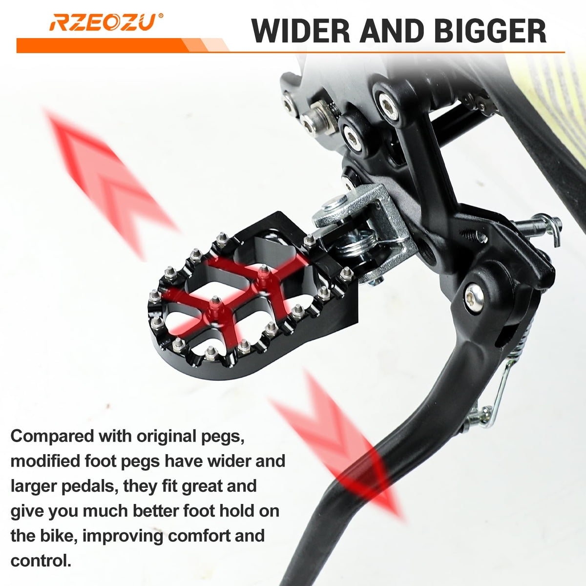 RZEOZU side profile highlighting wider platform for enhanced control and comfort