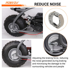 RZEOZU silver 7/8" (22 mm) brake lever detail highlighting corrosion resistance and comfort