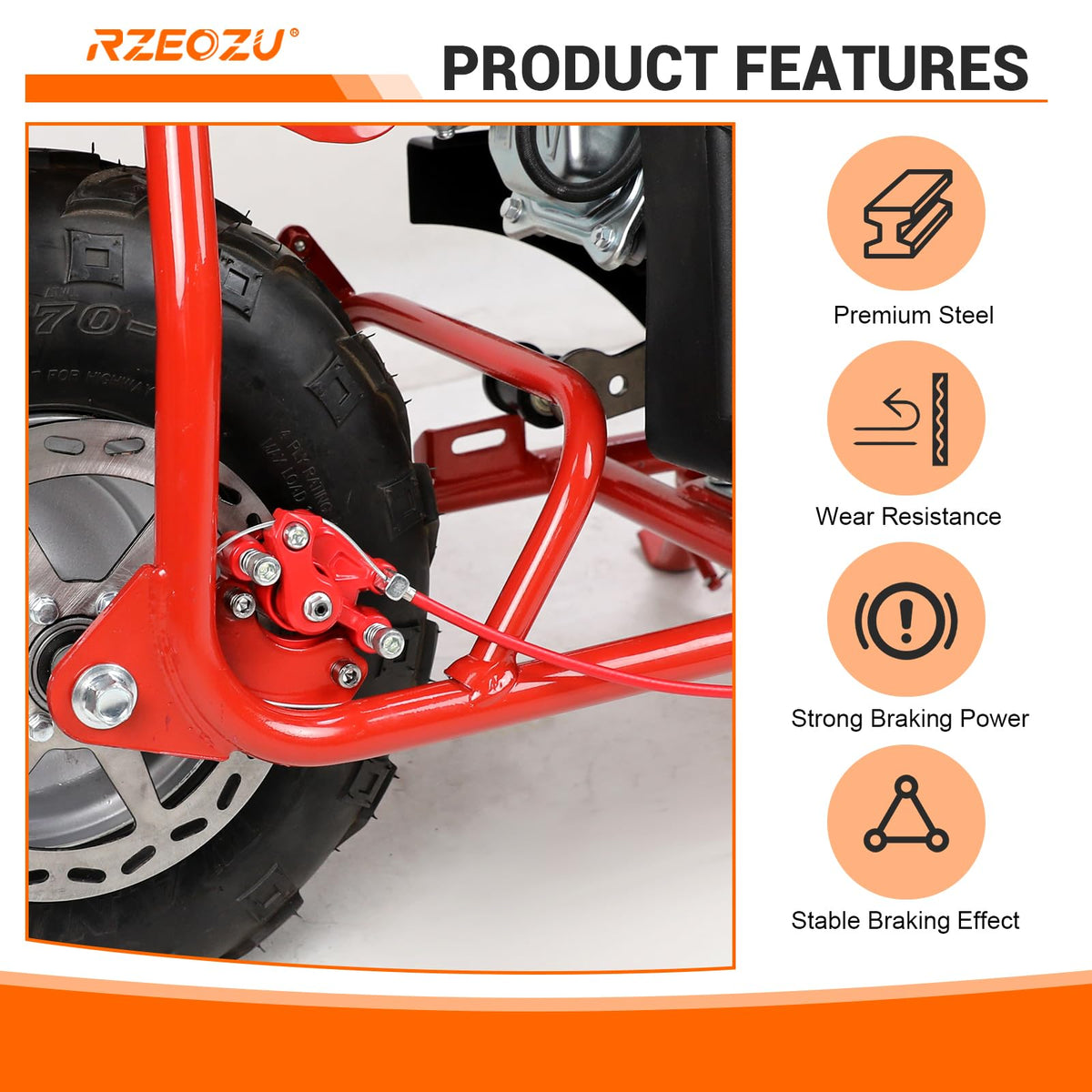 RZEOZU parts next to ruler showing correct sizes for easy fitting