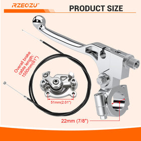 RZEOZU size comparison beside ruler confirming rotor and mount dimensions