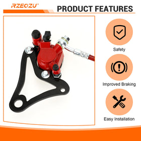 RZEOZU size comparison with ruler showing 2 inch mounting hole alignment