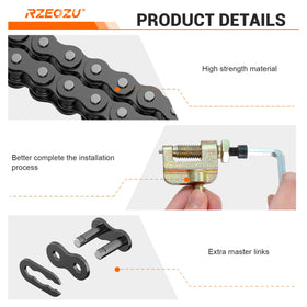RZEOZU chain breaker and wrenches included, tool set streamlines installation