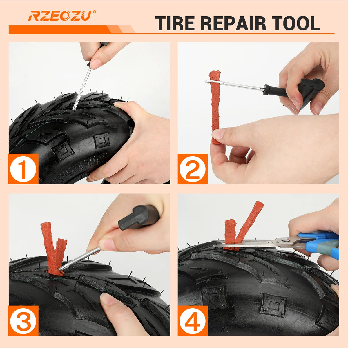 RZEOZU wheel mounted on mini bike demonstrating direct-fit appearance