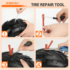 RZEOZU wheel mounted on mini bike demonstrating direct-fit appearance