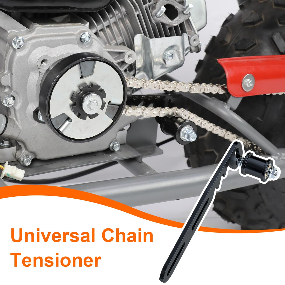 RZEOZU tensioner protecting sprocket and demonstrating reduced wear benefit