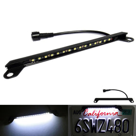 RZG front view license plate light showing slim profile and bright coverage