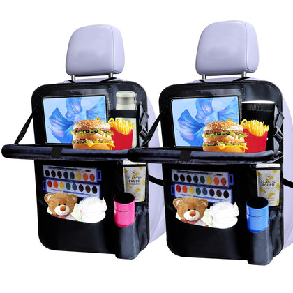 rzoixuur front view installed on car seat showing organized storage and easy access