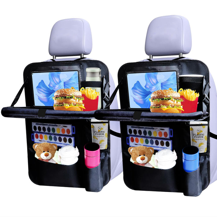 rzoixuur front view installed on car seat showing organized storage and easy access