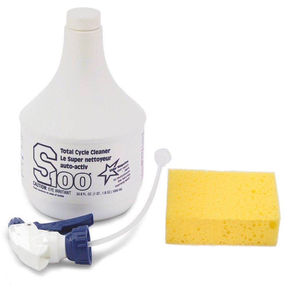 S S100 bottle front label showing product name and size for clear identification