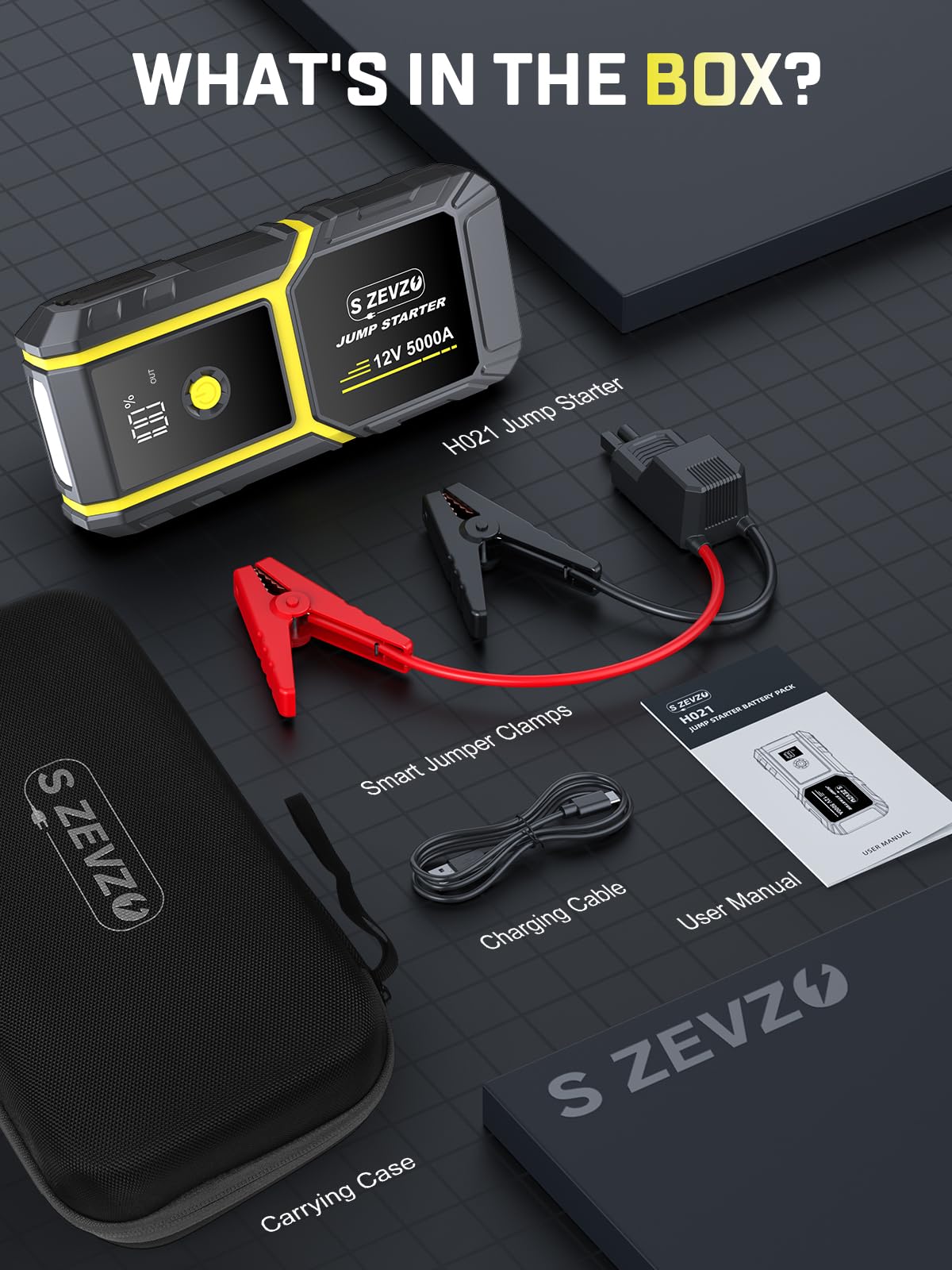 S ZEVZO included accessories inside protective case showing organized transport
