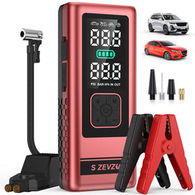 S ZEVZO front view showing compact jump starter design and portability benefit