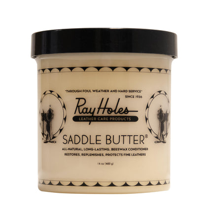 Saddle Butter pint jar front view showing label and packaging, brand protection benefit