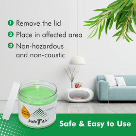 Safe T Air jar in car cupholder demonstrating compact placement and continuous freshness