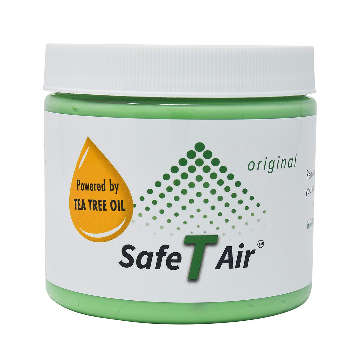 Safe T Air front jar label showing product and scent for clear identification and benefits