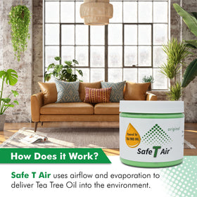 Safe T Air open jar with gel visible to show fill level and easy placement benefit