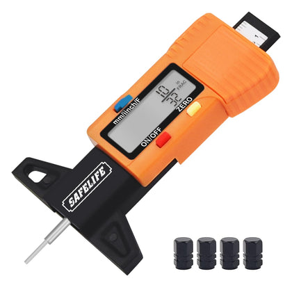 SAFELIFE front view orange gauge showing compact design and portability