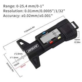 SAFELIFE gauge held in hand showing pocket-size portability and convenience
