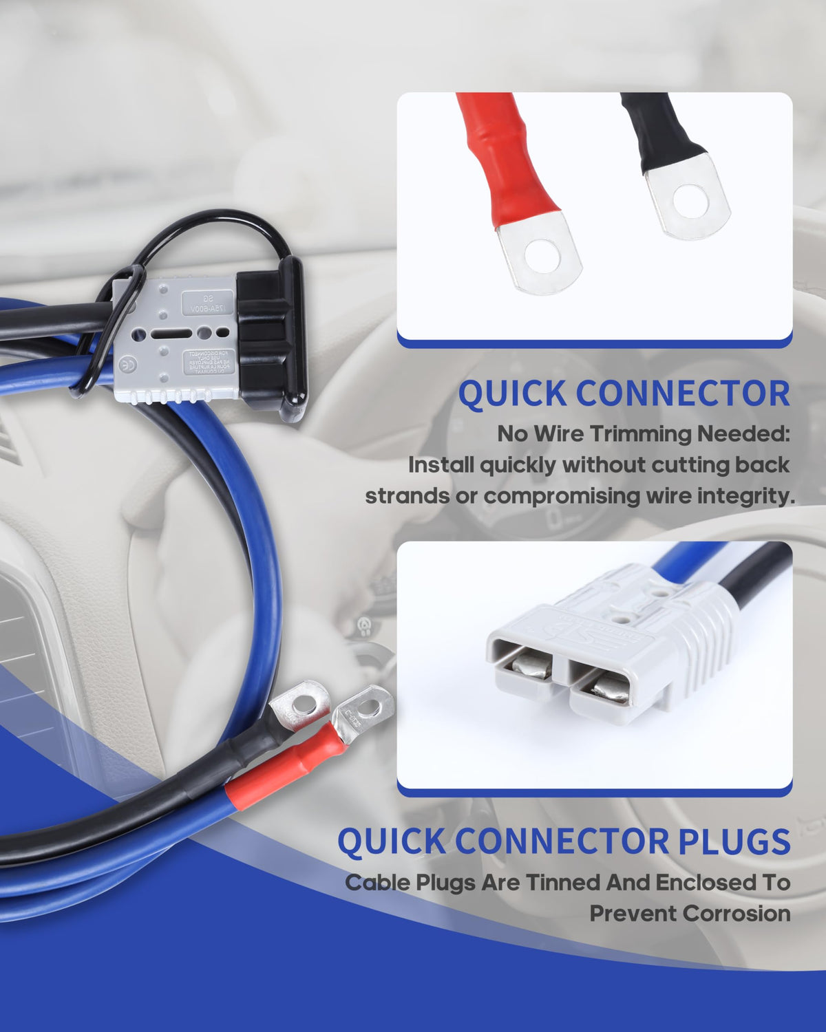 SAFEMATE cables bending to show cold-weather flexibility and durability